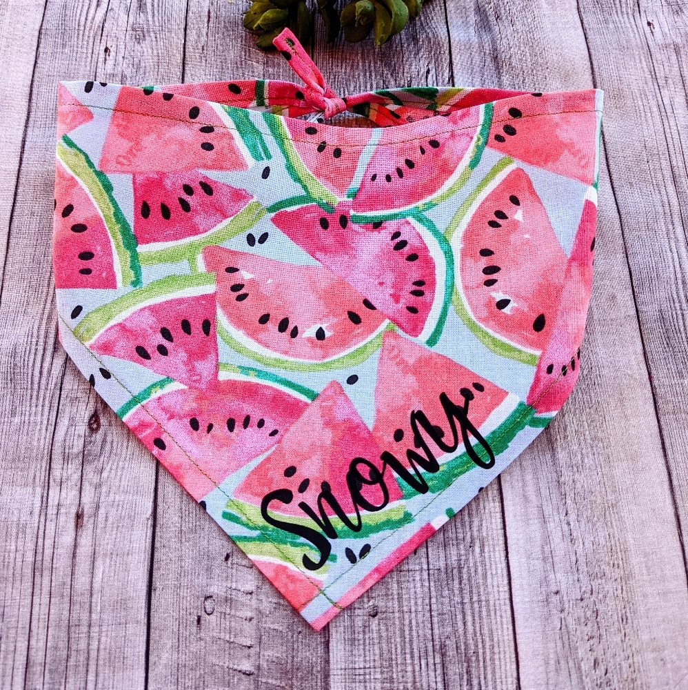 NEW Personalized Watermelon Dog Bandana